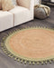 MARTS - Vloerkleed - Beige/groen - 140 cm - Jute