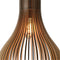 Atmooz - Hanglamp Zita M - E27 - Hout - Rond - Kleur Naturel - Woonkamer / Slaapkamer / Eetkamer - Plafondlamp - Hoogte 190cm