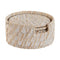 Onderzetters Home ESPRIT Wit Natuurlijk Bamboe Rotan 12 x 12 x 6 cm