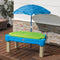 Step2 Cascading Cove Zand & Watertafel - Met Deksel, Parasol & 6 Accessoires - Activiteitentafel / Zandtafel met deksel voor de tuin / buiten - Waterspeelgoed voor kinderen