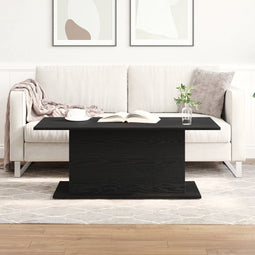 vidaXL - Salontafel - Zwart - Eiken - 102x55,5x40 - cm - Bewerkt - Hout