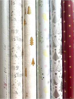 Benza Noël cadeaupapier - Assortiment kerstpapier - 6 Rollen 3 meter x 70 cm