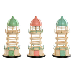 Decoratieve figuren Home ESPRIT Blauw Groen Roze 13 x 13 x 27,5 cm (3 Stuks)