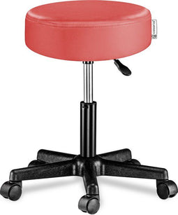 Casaria Verstelbare Draaikruk - Hoogte 46-60cm - 360° Draaibaar - Rood