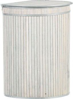 Beliani BADULLA - Mand - Grijs - Bamboehout