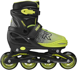 Roces Jokey X - Verstelbare Skeelers - Comfortabel - Zwart - Groen - Maat 34-37