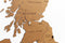 MiMi Innovations® Luxe Houten Landkaart - Muurdecoratie - United Kingdom and Republic of Ireland - 106x61 cm/41.7x24 inch - Bruin