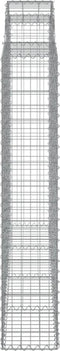 vidaXL - Schanskorven - 4 - st - gewelfd - 200x30x160/180 - cm - ijzer