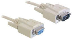 Delock Sub-D9 - Seriële Kabel 9-pins - 200 cm - Beige Grijs