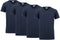 Milanoro - 4-pack extra lange katoenen T-shirts - Navy - Ronde hals - XXL