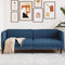 vidaXL - Driezitsbank - stof - blauw