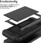 iMoshion Hoesje Geschikt voor iPhone 7 / 8 / SE (2020) / SE (2022) Hoesje - Ruimte voor 2 pasjes - iMoshion Backcover met pasjeshouder - Zwart