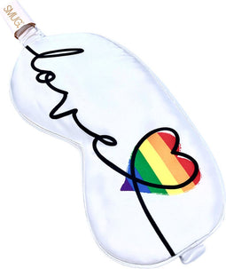 SMUG Slaapmasker - 100% Verduisterend - Verstelbaar Oogmasker in Satijn - Pride Love Print