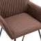 vidaXL - Eetkamerstoelen - 2 - st - stof - bruin