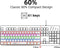 HXSJ V900 - Mechanisch Gaming Toetsenbord - RGB - Blue Switch - 61 Toetsen - QWERTY - Wit