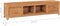 vidaXL - Tv-meubel - 135x30x35 - cm - massief - teakhout