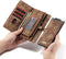 Caseme - vintage 2 in 1 portemonnee hoes - Geschikt voor Samsung Galaxy A80 - Bruin