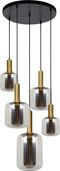 Lucide JOANET - Hanglamp - Ø 66 cm - 5xE27 - Dimbaar - Fumé