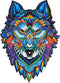 UNIDRAGON Houten Puzzel Voor Volwassenen Dier - Majestueuze Wolf - 310 stukjes - King Size 30x41 cm