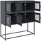vidaXL - Dressoir - 100,5x39x107 - cm - koudgewalst - staal - antracietkleurig
