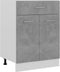 vidaXL - Onderkast - met - lade - 60x46x81,5 - cm - bewerkt - hout - betongrijs