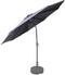 Hortensus - LED-parasol met zonnepaneel - UV-bescherming - Rood