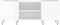 vidaXL - Platenkast - 121x38x48 - cm - bewerkt - hout - hoogglans - wit