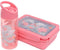 BEAU by Bo Petit Monkey Bentobox + Drinkfles Fairytale Dragon Back to School set - Pearl Stars/Peony Pink