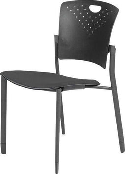 Vergaderstoel - Schaffenburg 031 4-poots z/a zwart stof zwart pu