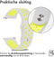 imoshion Siliconen sport bandje - Universeel 22 mm aansluiting - Lichtgrijs / Neon Geel