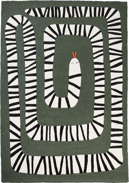 OKAPI - Vloerkleed - Groen - 160 x 230 cm - Wol