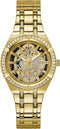 Guess Watches GW0604L2 - Polshorloge - Skeleton design met dag en datum - Goud