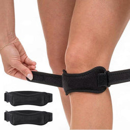 Alyze Patella Brace - Knieband - Verstelbaar - Ergonomisch ontwerp - Zwart (2 Pack)