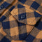 vidaXL - Kinderoverhemd - geruit - 116 - cognackleurig - en - blauw