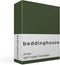 Beddinghouse Jersey - Split-topper Hoeslaken - 160x220 cm - Donker groen
