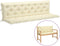 vidaXL - Tuinbankkussen - 200x(50+50)x7 - cm - oxford - stof - crèmewit