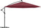 vidaXL - Zweefparasol - met - LED-verlichting - 350 - cm - bordeauxrood