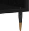 vidaXL - Recordkast - Zwart - Eiken - 100x38x48 - cm - Gerecycled - Hout
