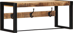 vidaXL - Kapstok - 80x35x35 - cm - massief - ruw - mangohout
