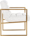 Richmond Stoel Lizzy White Bouclé / gold (Copenhagen 900 Bouclé White)