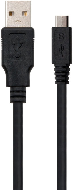 Ewent EC1020 - USB 2.0-kabel - Micro USB naar USB A - Zwart