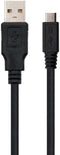 Ewent EC1020 - USB 2.0-kabel - Micro USB naar USB A - Zwart