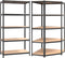vidaXL - Opbergrekken - 5-laags - 2 - st - staal - & - bewerkt - hout - antracietkleurig