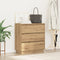 vidaXL - Nachtkastje - met - LED - Artisan - Eik - 71x34,5x75 - cm - Gefabriceerd - Hout