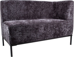 PTMD Eetbank Xania Antraciet Arm Rechts Zwart