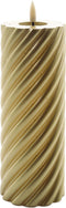 swirl led kaars goud 20x7,5cm