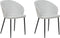 MASON - Eetkamerstoel set van 2 - Lichtgrijs - Polyester