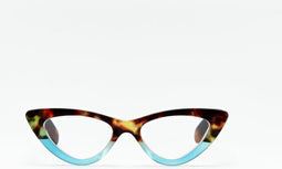 Okkia leesbril Cat Eye vista-Havanna Blue-+ 1.00