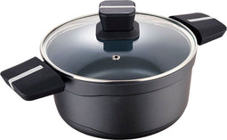 Kookpan met Deksel San Ignacio Bistro SG6426 Aluminium Mat zwart (Ø 24 x 12 cm)