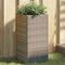 vidaXL - Plantenbak - 30x30x60 - cm - poly - rattan - grijs